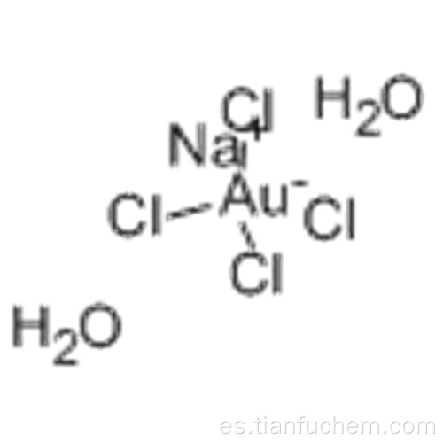 Aurato (1 -), tetracloro, sodio, dihidrato, (57195643, SP-4-1) - (9CI) CAS 13874-02-7